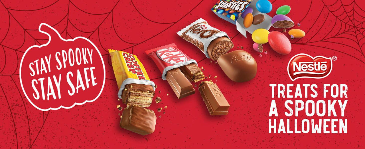 Nestle Mini Assorted Chocolates, Coffee Crisp, Kit Kat, Smarties, Aero, 100ct, Halloween Box, 1.02kg/2.2 lbs. Box {Imported from Canada}